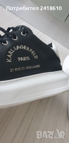 Karl Lagerfeld Leather Mens Size 43/27.5см - 28 UK 9 US 10 ОРИГИНАЛ! Ест . кожа!, снимка 14 - Кецове - 46390870