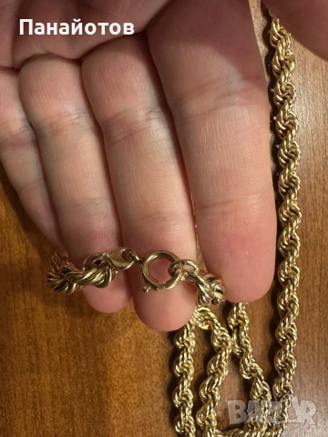 Синджир ланец колие гердан огърлица златен златна злато инвестиция материал, снимка 3 - Колиета, медальони, синджири - 53640699