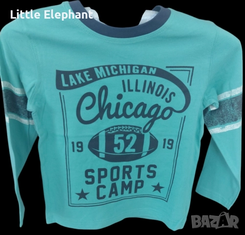 Блузка с дълъг ръкав за 4-5 год момченце"Sports camp",ръгби,Англия/нова, снимка 1