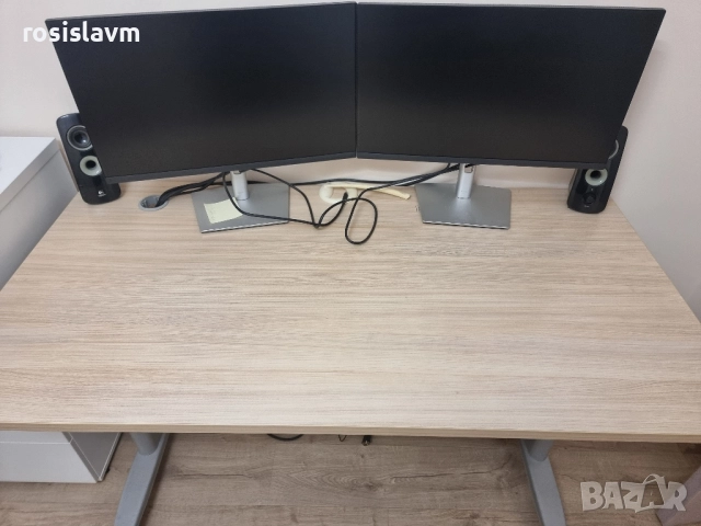 Геймърско/Офис бюро 135 х 70 дъб бук, снимка 2 - Бюра - 52355921