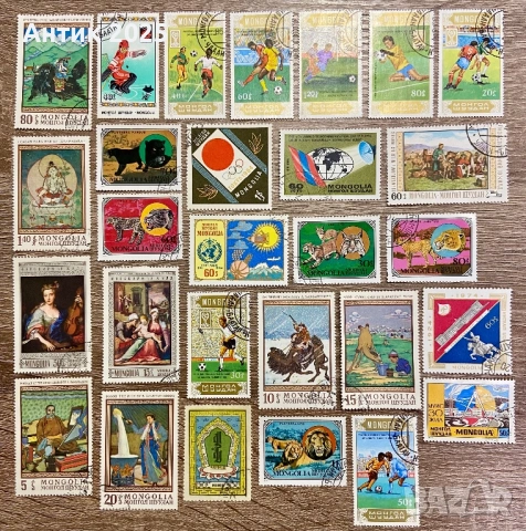 Пощенски марки от Монголия, снимка 2 - Филателия - 53511432