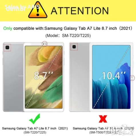 Удароустойчив защитен калъф за Samsung Galaxy TabA7 lite със стойка, снимка 3 - Таблети - 50033556