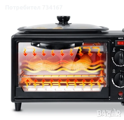 Многофункционална Печка, тостер фурна  и кафемашина , снимка 5 - Печки, фурни - 51011611