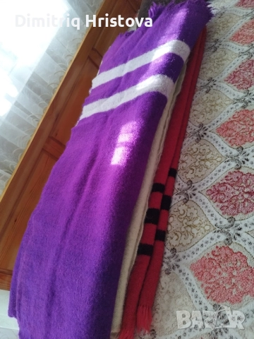 Топло , ръчно тъкано вълнено одеало, снимка 9 - Декорация за дома - 44779260