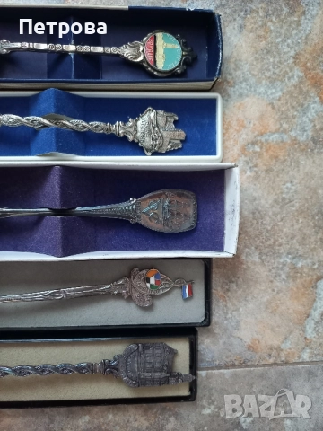 Нови колекционерски посребрени лъжички 6 броя, снимка 5 - Антикварни и старинни предмети - 52042055