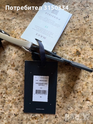 Мъжки колан Tommy Hilfiger, 90 см дължина, 4 см ширина, 100% естествена кожа, Черен, снимка 11 - Колани - 53974663