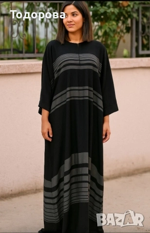 Ефирна дълга дамска рокля- голям размер