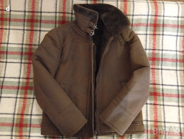 Кожено яке набук, снимка 2 - Якета - 53537721