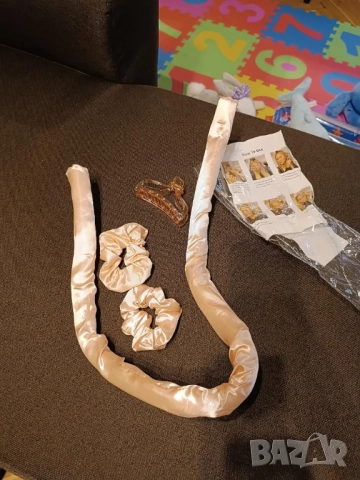  Голяма, стилна ролка за коса от коприна  , снимка 5 - Преси за коса - 51802245