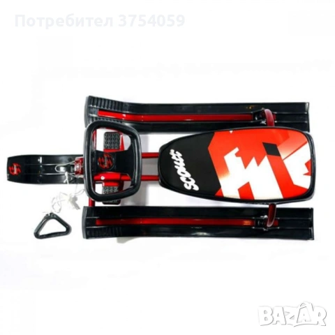 Зимна шейна с кормило, предни и задни ски и метална спирачка Mustang, снимка 6 - Други - 53076939