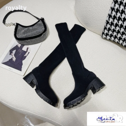 ЧЕРНИ ТЕКСТИЛНИ ДАМСКИ БОТУШИ