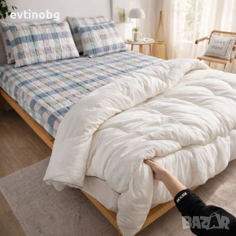 Капитониран чаршаф от нетъкана материя 1,80 x 2,00 м + 2 калъфки + Подарък Зимен юрган с овча вълна , снимка 2 - Други стоки за дома - 53788310