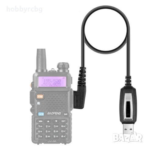 USB кабел за програмиране на радиостанции Baofeng UV-5R, 82, 888S, UV-S9PLUS, UV-13, 16, 17, 21 Pro , снимка 2 - Кабели и адаптери - 50963140