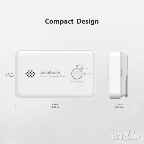 Детектор за въглероден оксид от WISUALARM, снимка 7 - Друга електроника - 50906741