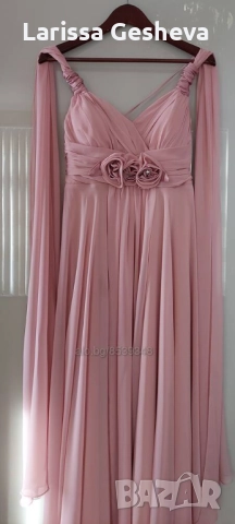 Страхотна рокля от естествен шифон за бал, сватба, парти, снимка 7 - Рокли - 52628282