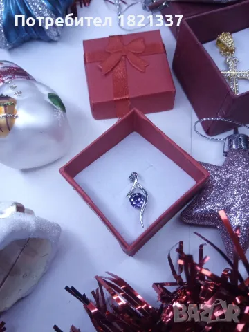 Колие с кристал, снимка 2 - Колиета, медальони, синджири - 48898646