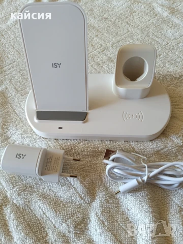 Безжично зарядно за smartphone и часовници ! , снимка 4 - Безжични зарядни - 50801489