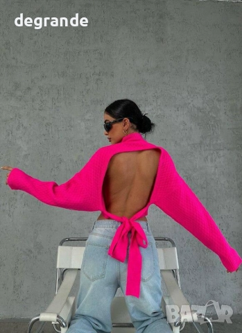 Дамска блуза с гол гръб  С М Л размер  