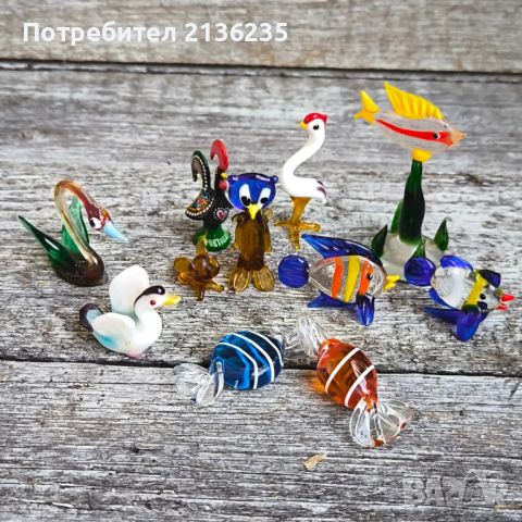 Цветно стъкло миниатюри Мурано , снимка 6 - Антикварни и старинни предмети - 46441688