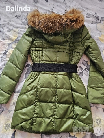 Елегантно зимно яке с естествен пух , снимка 2 - Якета - 53146841