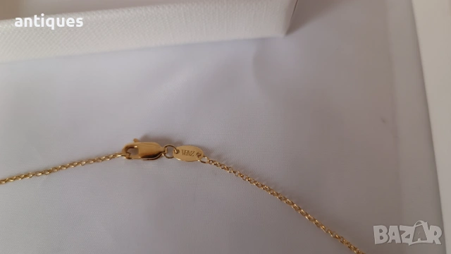 Сребърно колие с 24к позлата - ZARA - Made in Spain, снимка 5 - Колиета, медальони, синджири - 53266089