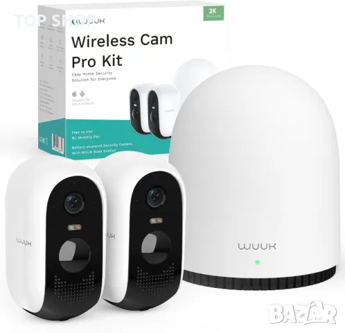 Автономен комплект за видеонаблюдение WUUK Wireless Cam Pro Kit, снимка 1 - Комплекти за видеонаблюдение - 48778315