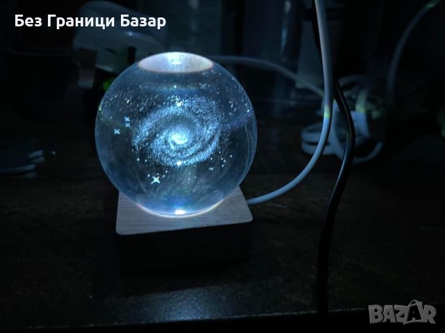 Нова 3D Кристална Топка Със Слънчева Система и LED Основа - Декорация и Подарък, снимка 7 - Други - 45997612