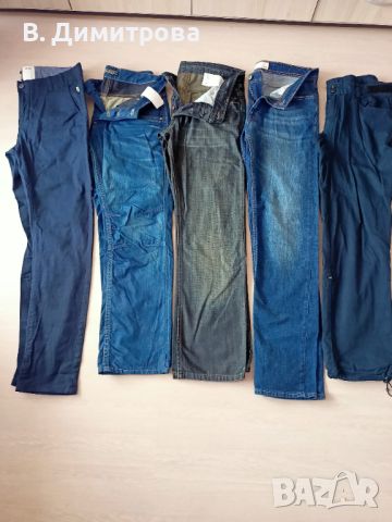 Мъжки дънки и панталони - дълги и 3/4-ти, размери M, L, 32, 34