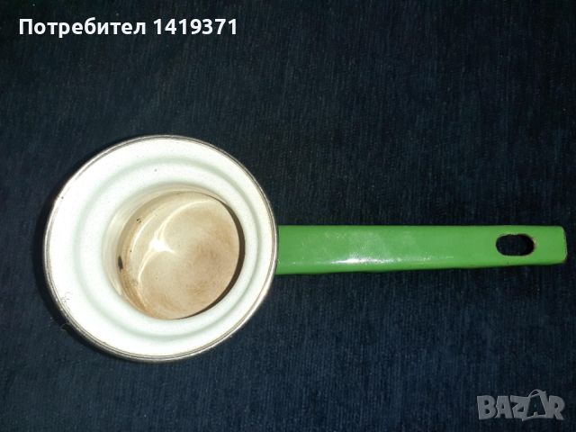 Малко симпатично джезве за кафе в тъмно зелен цвят от бившата Югославия / Сърбия Gorica, снимка 4 - Аксесоари за кухня - 45686465