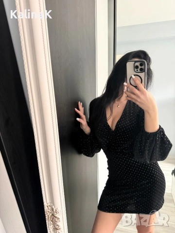 Рокля с широки ръкави, снимка 2 - Рокли - 53573144