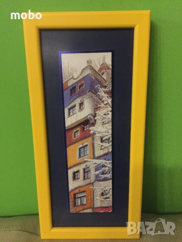 Картина „ Къщата на Хундертвасер - Виена “ , снимка 3 - Картини - 52232272