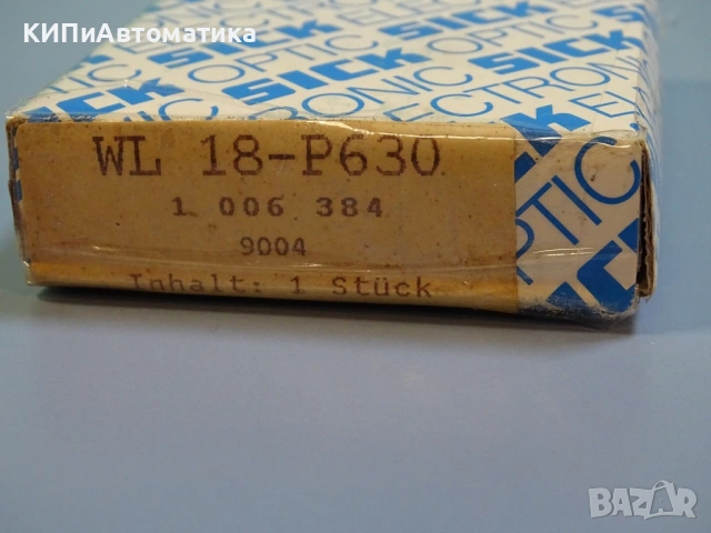 фотоелектрически сензор SICK WL18-P630 Photoelectric Reflex Switch, снимка 11 - Резервни части за машини - 54205503