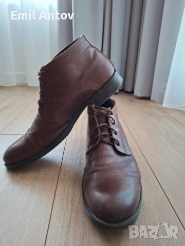 Зимни обувки от естествена кожа , снимка 2 - Мъжки боти - 52837001