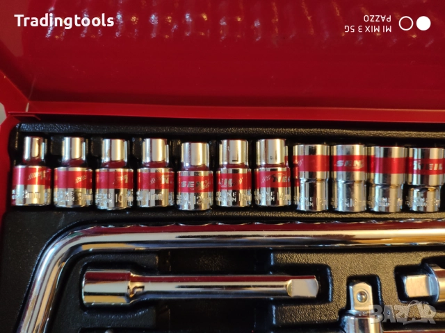 NEILSEN TOOLS гедоре /гидория 1/2 26части качествени вложки камъни комплект метална кутия, снимка 7 - Гедорета - 52855990