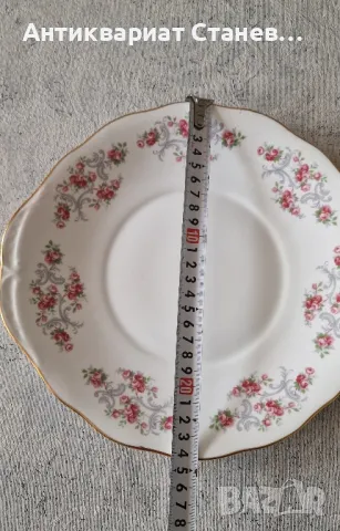 Прекрасно плато/поднос с дръжки от костен порцелан на Gainsborough ( 🏴󠁧󠁢󠁥󠁮󠁧󠁿,Англия)

, снимка 8 - Антикварни и старинни предмети - 50143340