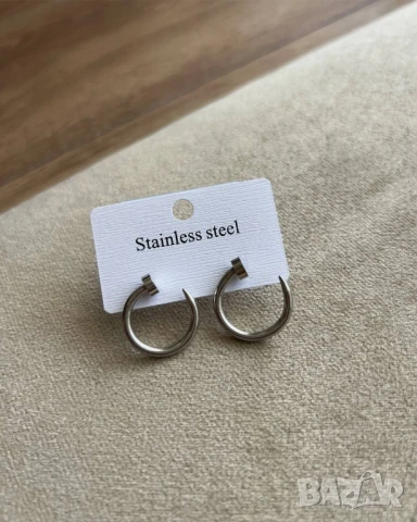 обеци от стомана , снимка 6 - Обеци - 51052832