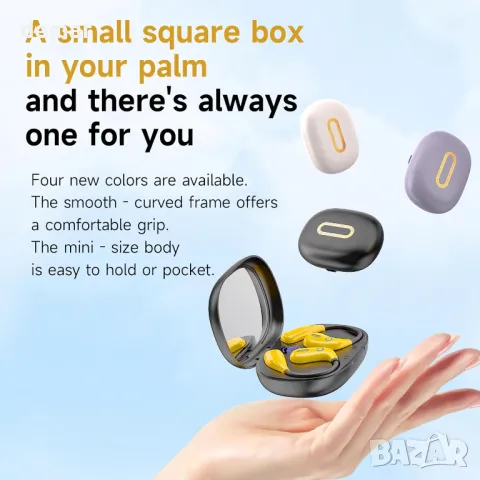 Отворени слушалки Bluetooth 5.4 безжични, с костна проводимост, LED дисплей, калъф за зареждане, снимка 6 - Безжични слушалки - 49879464