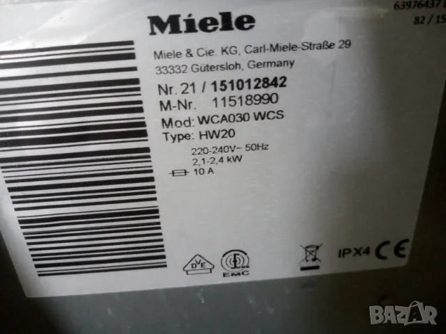 Като нова пералня Миеле Miele W1 A+++ 8кг.  2 години гаранция!, снимка 3 - Перални - 47084575