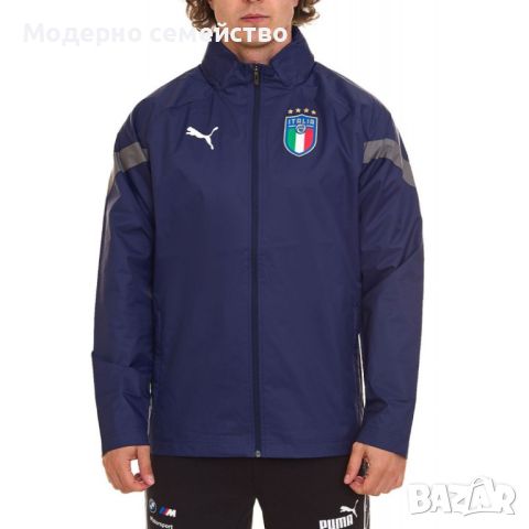 Мъжко яке puma x italy figc 2022 hidden hood track jacket blue, снимка 1 - Якета - 46807017