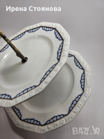 💠💠💠Classic Rose Maria Blu💠💠💠 Поднос на две нива, снимка 11 - Антикварни и старинни предмети - 53152004