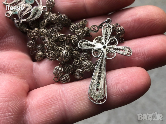 стара филигранна молитвена броеница, снимка 3 - Антикварни и старинни предмети - 49778336