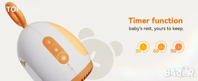 Машина за бял шум Dreamegg Sound Machine Baby с осветление, снимка 4 - Бебефони - 48501635