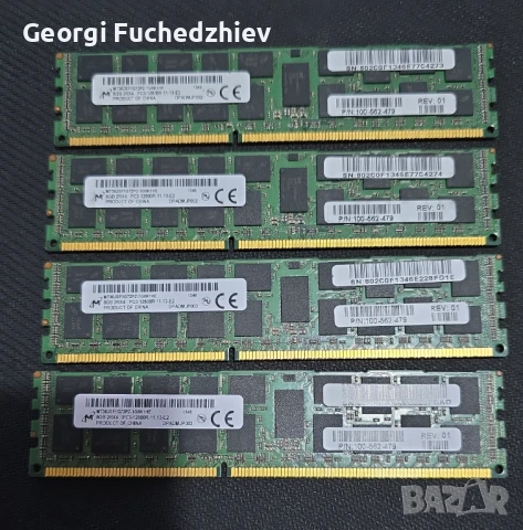 32GB (4X8GB) PC3-12800R 2RX4 REG ECC DDR3 Сървърна памет, снимка 3 - RAM памет - 50552437