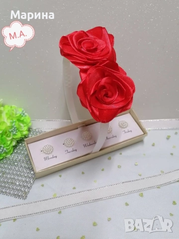Диадема ''Две червени рози'', снимка 4 - Аксесоари за коса - 44458012