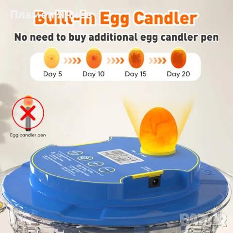 Автоматичен инкубатор за 18 яйца контрол на температура и влажност автоматично обръщане , снимка 2 - За птици - 54126286