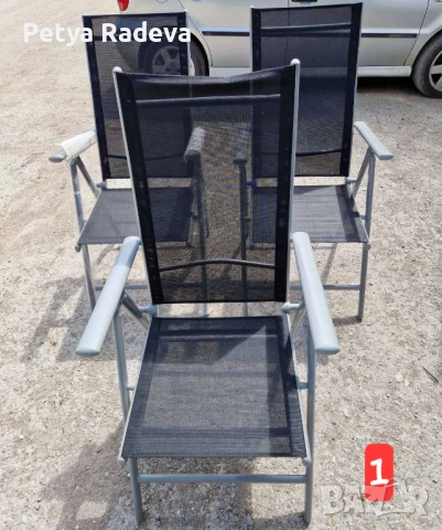 Къмпинг стол, сгъваем стол, градински стол, алуминий, снимка 1