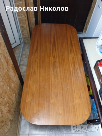 Голяма ретро холна маса (150 см) от масивно дърво – Орех / Signal