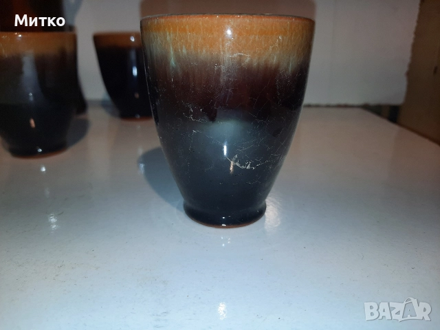 Ретро керамични Битови сервизи за ракия и вино, снимка 6 - Сервизи - 52860914