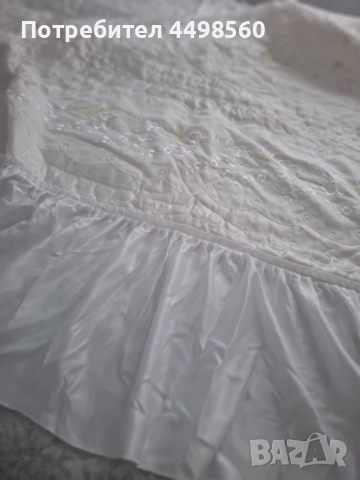 Кувертюра/Шалте за спалня с къдрици 3 части, снимка 2 - Покривки за легло - 51659790