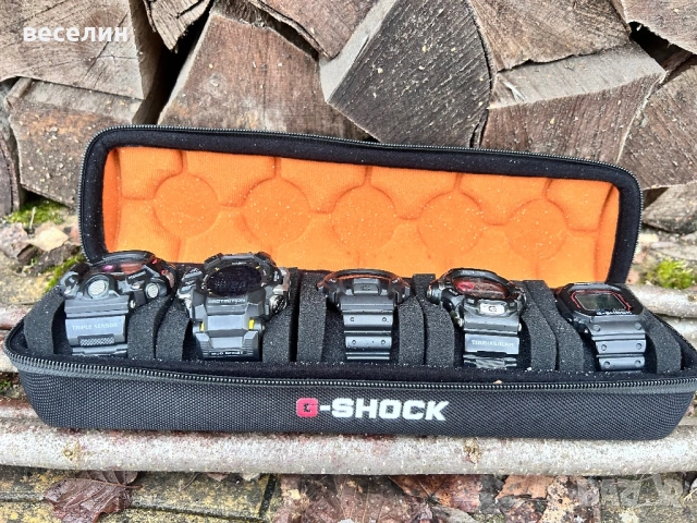  Брандиран с G-Shock транспортен твърд калъф с цип за 5 часовника, снимка 9 - Мъжки - 47788416